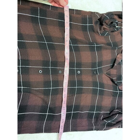 Cloth & Stone Plaid Button-Down Dress L - Picture 5 of 6